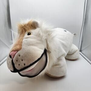 Stuffies Champ White Lion Plush 20" Hidden Pockets Stuffed Animal Toy 2013
